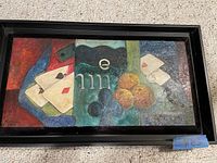 Front view of framed painting showing full design