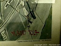 Close-up of Albert Tolf signature and note of George Waters Color Production, San Francisco