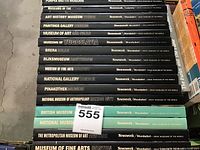 Stack of Newsweek Museum Series hardcover books on art and museums worldwide