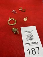 All five items displayed on red background