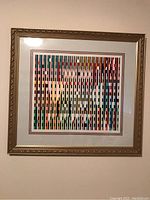 Full frontal view of framed lithograph showing overall appearance
