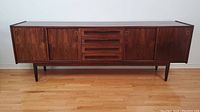 Full front view of sideboard showing overall design, finish and condition