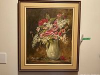 Full front view of framed painting