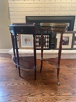 Front view of both accent tables side by side