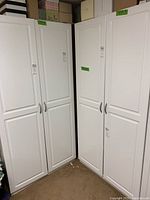 Frontal shot showing both cabinets side by side