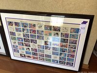 Full front view of framed collage poster