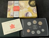 Outer box with 2000 Royal Canadian Mint branding and Canadian coin images.