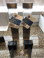 2 Boston Harbor Solar Bollard Lights with stakes, tagged, new condition