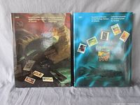 Two hardcover souvenir collections for Canadian postage stamps from 1990 and 1991 placed side by side showing their front covers.
