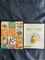 Front covers of two softcover keto diet books: "The Keto Diet" and "Keto-tarian"