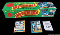 Box of 1990 Topps Baseball Cards closed showing printed logos and set description including number of cards (792)