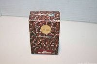 Photo of the 1991 Pro Prospects football card set box with football pattern, viewed from the front.