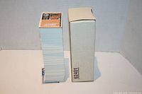 Stack of 1993 Score hockey cards next to original storage box