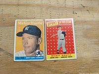 Front of both cards: Topps #150 on left, Sport Magazine '58 All Star Selection #487 on right