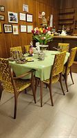 Full view of table with chairs