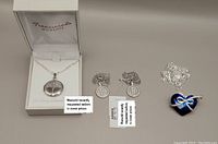 Photo showing all necklaces and pendants with the jewelry box.
