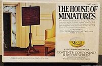 Box for The House of Miniatures fire screen with accurate period design and text.
