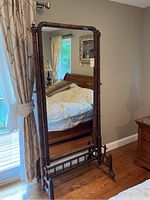 Overall view of full-length cheval mirror in room setting