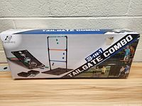 Box showing front and side view of 3-in-1 tailgate combo game set including cornhole, ladder toss, and washers games with EastPoint branding.