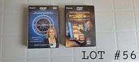 Front view of both cases side by side, showing the titles and cover art for Who Wants to Be a Millionaire and Deal or No Deal DVD games.