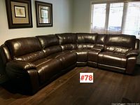 Full assembled 5-piece L-shaped sectional sofa in a room setting