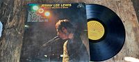 Front cover sleeve showing Jerry Lee Lewis performing, titled 'Rockin' Rhythm & Blues'.