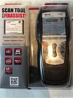 Front view of packaged Innova 3130 Scan Tool showing branding and FixAssist feature