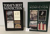 Front covers of two hardcover Reader's Digest Today's Best Nonfiction books, showing story titles and authors.