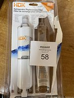 Front view of the HDX Refrigerator Replacement Filter in packaging showing the product and label including brand and model.
