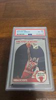 Front image of a 1990 Hoops Michael Jordan basketball card graded PSA 6, showing the card in a protective case with the PSA grading label visible.