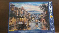 Front box image showing the San Francisco Cable Car Heaven puzzle by Eurographics, 1000 pieces.
