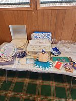Group view of all lot contents on table