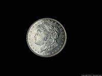 Coin obverse on black background showing Lady Liberty portrait, date 1921