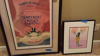 Both framed prints: large 'Another Froggy Evening' serigraph and smaller 'Ribet' sericel