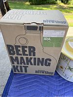 Photo of a sealed Brooklyn BrewShop Beer Making Kit box labeled IPA with Cascade Hops