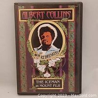 Front cover of the DVD set showing Albert Collins portrait and title The Iceman at Mount Fuji.