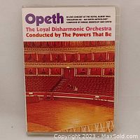 Front cover of the Opeth live concert DVD showing the Royal Albert Hall stage and seating area with the concert title.
