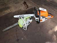 Overview of both chainsaws