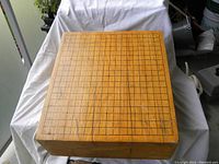 Top view of the Go board showing 19x19 grid lines for playing Go