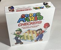 Closed box of the Super Mario Collector's Edition Checkers showing Mario and Luigi characters and title on front face.