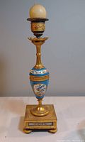 Full view of candlestick with candle in place