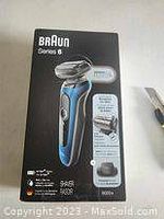 Photo of Braun Series 6 shaver box with product image and branding visible