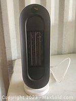 Front view of electric space heater showing heating element