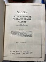 Title page of Scott's International Postage Stamp Album Part III showing copyright and publication details.