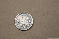 Front side of the 1936 Buffalo Nickel showing Native American profile, date 1936, and LIBERTY inscription.