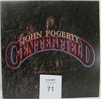 Front cover of the John Fogerty Centerfield vinyl LP showing color and condition of album art with some wear visible.