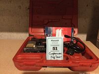 Electric Craftsman 3.5 Amp Jig Saw in original red carrying case with power cord and inventory card.