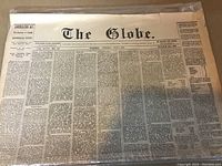 Front page of The Globe newspaper from July 1, 1867 showing the masthead and multiple columns of dense text.