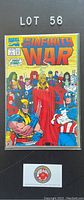 Photo of Infinity War #1 comic book bagged and boarded, showing full front cover and Marvel Comics branding.