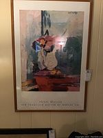 Framed Henri Matisse print poster showing the artwork and plastic covered frame.